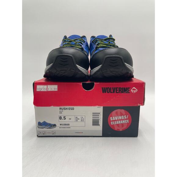 WOLVERINE RUSH ESD W10669 Men's NEW Composite-Toe Work Shoe Blue US Size 8.5 EW - Picture 11 of 11